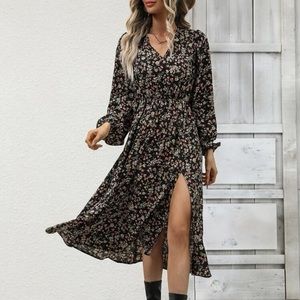 Long sleeve floral dress
